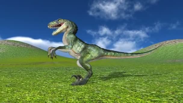 3D CG rendering of a dinosaur — Stock Video