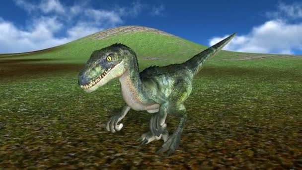 Rendering 3D CG di un dinosauro — Video Stock