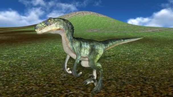 Representación 3D CG de un dinosaurio — Vídeo de stock