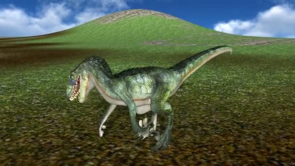 Rendering 3D CG di un dinosauro — Video Stock