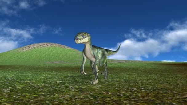3D-s cg visszaadás-ból egy dinoszaurusz — Stock videók