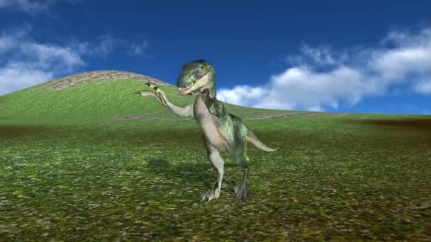 Rendering 3D CG di un dinosauro — Video Stock