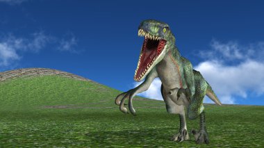 bir dinozor 3d cg işleme