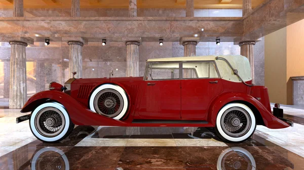 3D rendu 3D d'une voiture classique — Photo