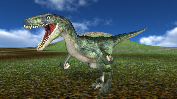 3D CG rendering of a dinosaur