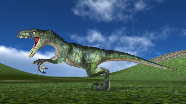 3D CG rendering of a dinosaur