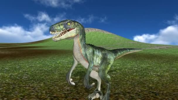 Bir dinozor 3d cg işleme — Stok video