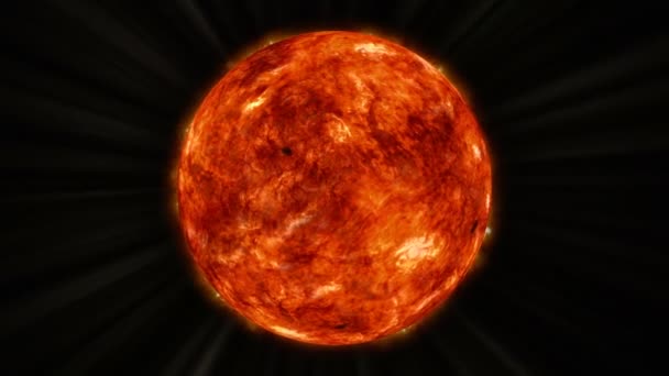 3D cg-rendering av solen — Stockvideo