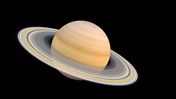 3D CG-рендеринг Сатурна — стоковое видео