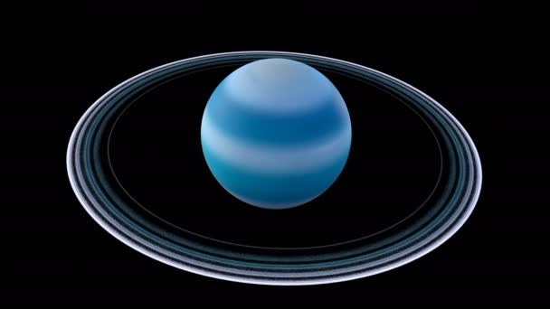 3D-cg rendering van Uranus — Stockvideo