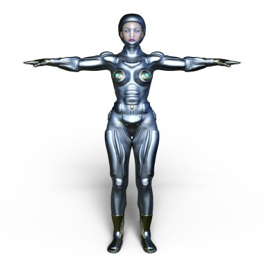 3d cg işleme süper bir kadın