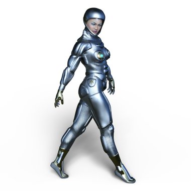 3d cg işleme süper bir kadın