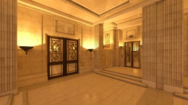 Giriş Holü Tasarımı 3d cg render