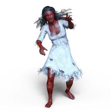 bir kadın zombi 3d cg işleme