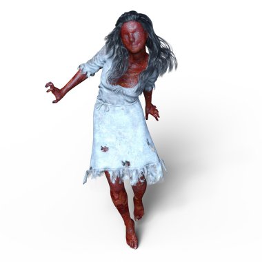 bir kadın zombi 3d cg işleme
