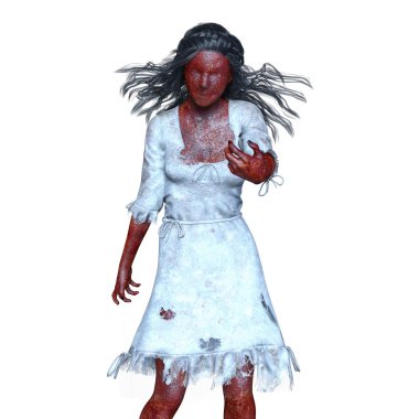 bir kadın zombi 3d cg işleme