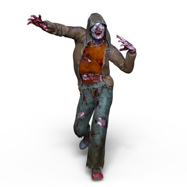 3d cg işleme bir zombi