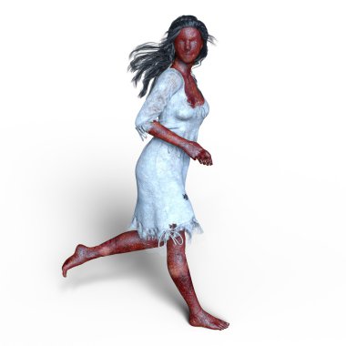 bir kadın zombi 3d cg işleme