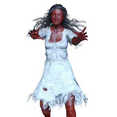 bir kadın zombi 3d cg işleme