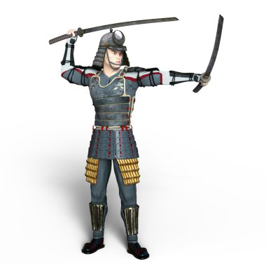 3d cg işleme bir samuray savaşçı