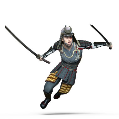 3d cg işleme bir samuray savaşçı