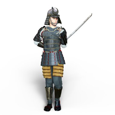 3d cg işleme bir samuray savaşçı