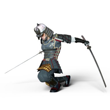 3d cg işleme bir samuray savaşçı