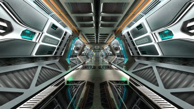 Uzay istasyonunun 3d cg görüntülemesi