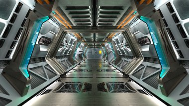 Uzay istasyonunun 3d cg görüntülemesi