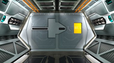 Uzay istasyonunun 3d cg görüntülemesi