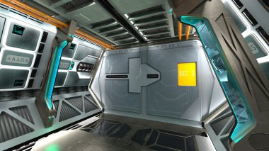 Uzay istasyonunun 3d cg görüntülemesi