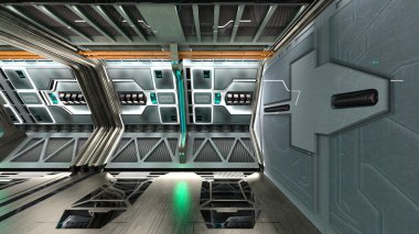 Uzay istasyonunun 3d cg görüntülemesi