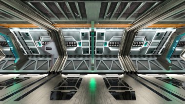 Uzay istasyonunun 3d cg görüntülemesi