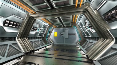 Uzay istasyonunun 3d cg görüntülemesi