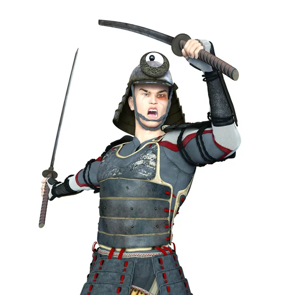 3d cg işleme bir samuray savaşçı