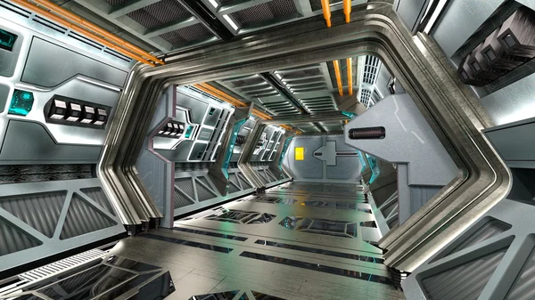 Uzay istasyonunun 3d cg görüntülemesi