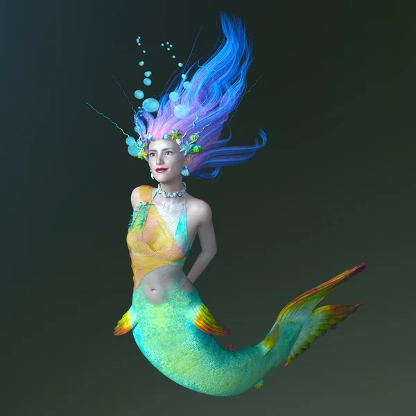 Rendering 3D CG di una sirena — Foto Stock