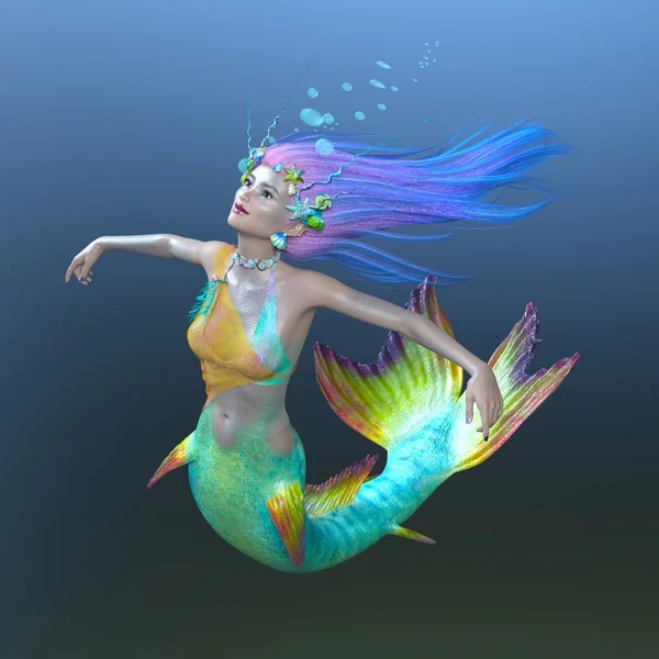 人魚の 3 d cg のレンダリング — ストック写真