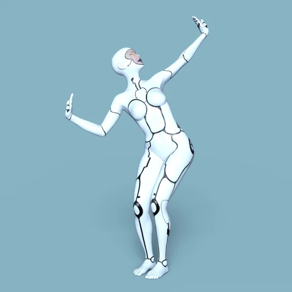 3D CG rendering of a female robot — Stock Photo, Image