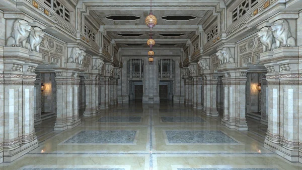 Rendering 3D CG di un palazzo — Foto Stock