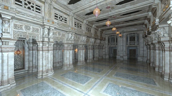 Rendering 3D CG di un palazzo — Foto Stock