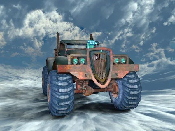 bir kamyonetin 3d cg işleme