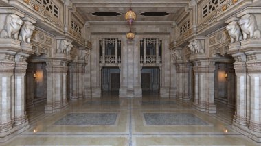 bir saray 3d cg render