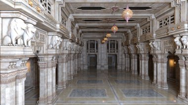 bir saray 3d cg render