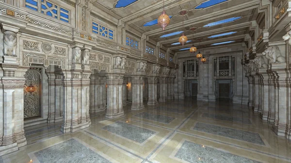 3D CG renderização de um palácio — Fotografia de Stock