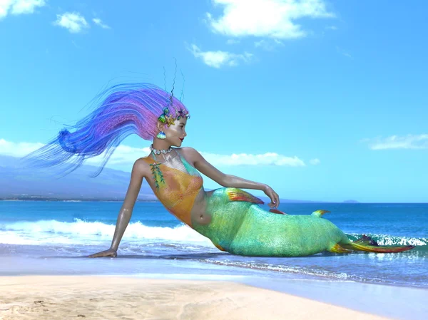 3D CG rendering of a mermaid — Stock Photo, Image