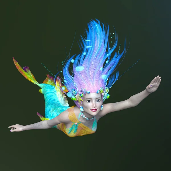 3D CG rendering of a mermaid — Stock Photo, Image