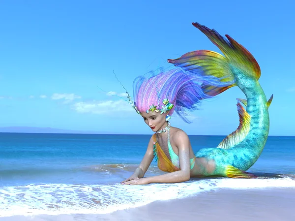 3D CG representación de una sirena —  Fotos de Stock