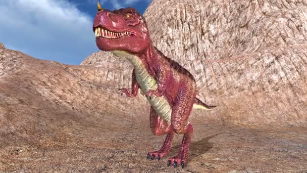 3 d の cg 恐竜のレンダリング — ストック動画