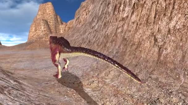 3D cg Rendering eines Dinosauriers — Stockvideo